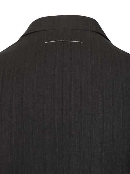 Blazer in lana e cotone