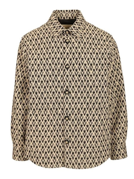 Giacca in misto cotone jacquard Toute La V