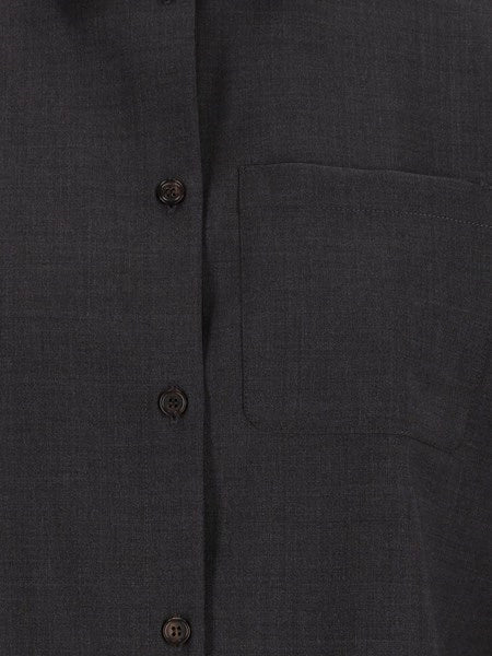 Camicia basic in tela di lana