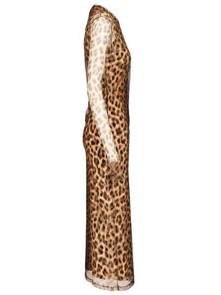 Abito aderente animalier