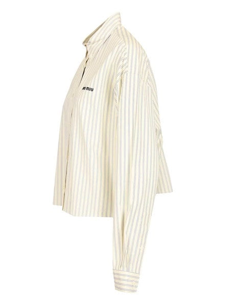 Camicia in popeline a righe