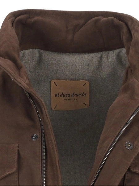 Field jacket in suede