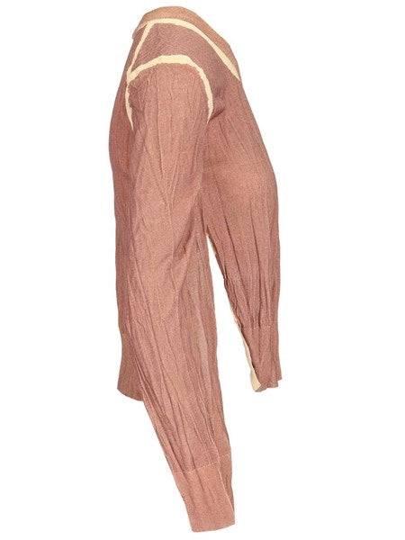 Maglia stropicciata con scollo a V
