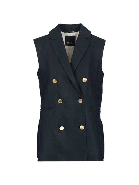 Gilet in stuoia di lino
