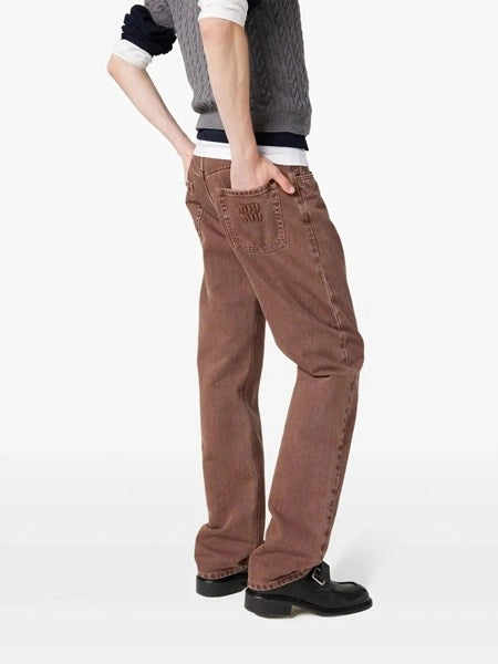 Pantaloni cinque tasche in bull denim