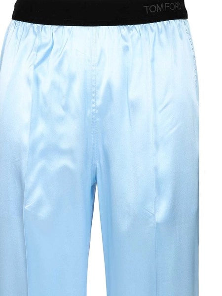 Pantaloni in seta stretch