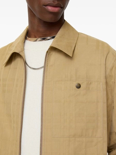 Camicia con cerniera in cotone Check