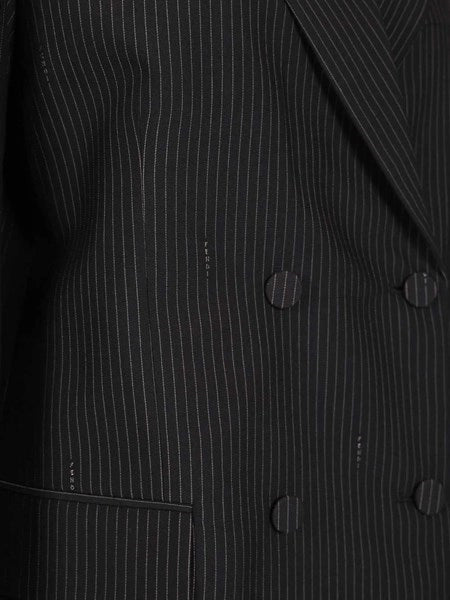 Blazer in lana gessata