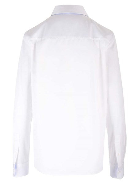 Camicia bianca in twill di cotone