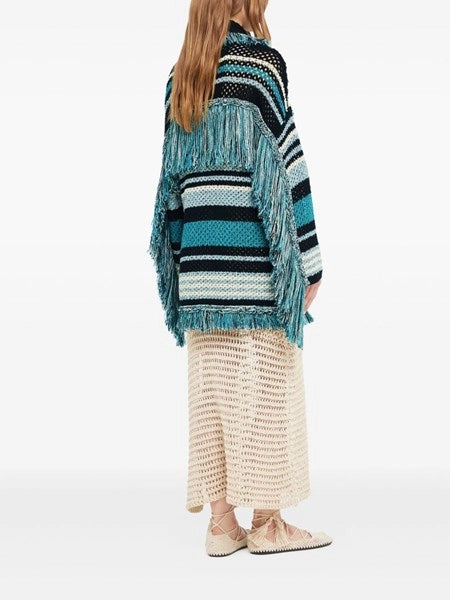 Cardigan a Righe in Cotone
