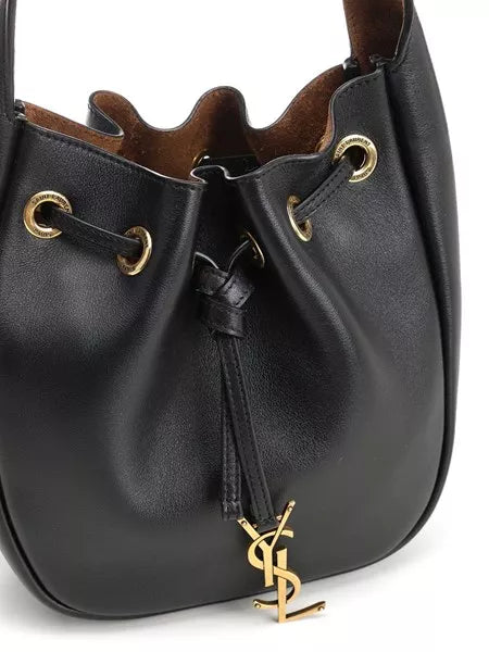 Borsa secchiello in pelle