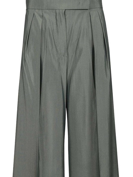 Pantalone Ampio In Lana E Seta