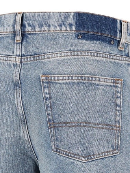Jeans boyfriend in denim azzurro effetto stone washed