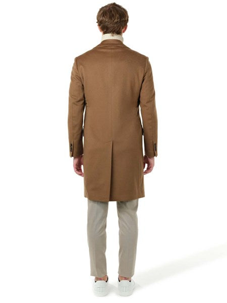 Cappotto doppiopetto cammello