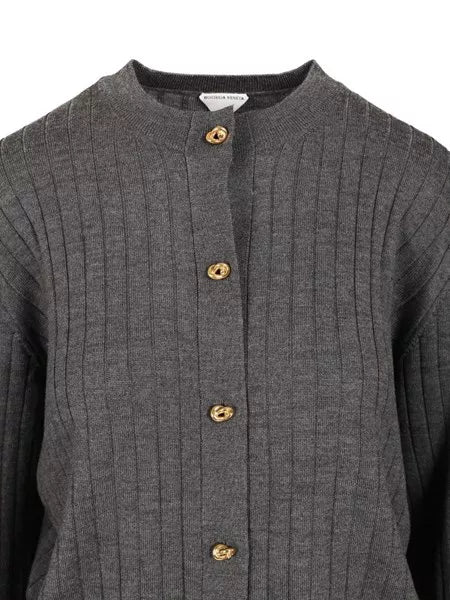 Cardigan in lana a coste