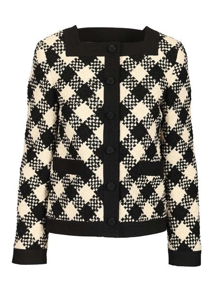 Giacca in tweed Damier