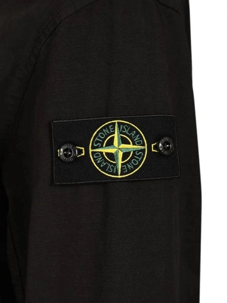 Overshirt con cappuccio in ripstop di cotone biologico