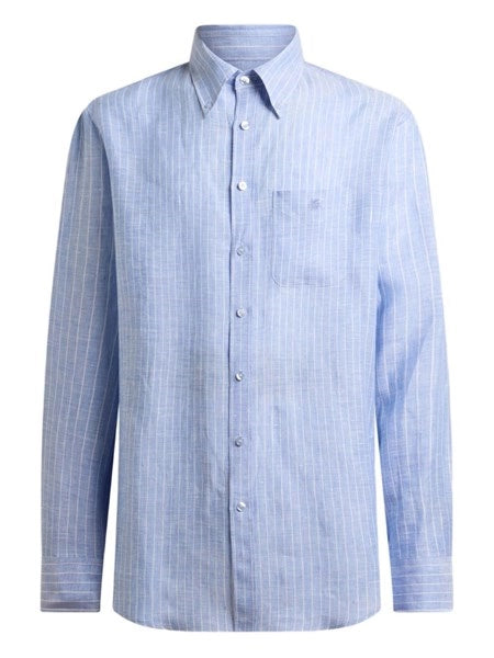 Camicia in lino a righe