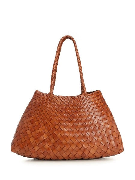 Tote bag in pelle intrecciata Santa Croce Big