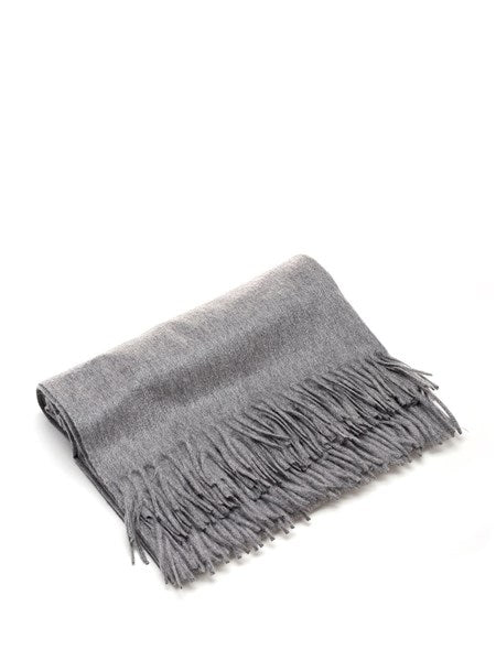 Plaid grigio in cashmere
