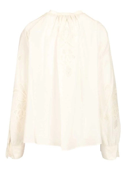 camicia bohemienne in voile con ricamo “lunamaris”