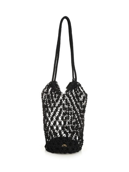 Borsa hobo lavorata all'uncinetto