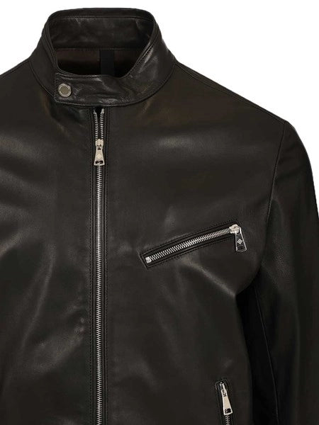 Giacca biker in pelle
