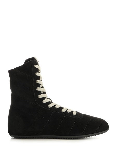 SNEAKERS ALTE MINIMALISTE TRAPUNTATE