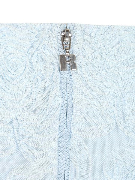 Abito lungo jacquard a fantasia floreale