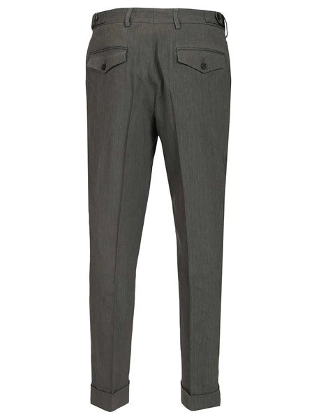 Pantaloni sartoriali in misto lino