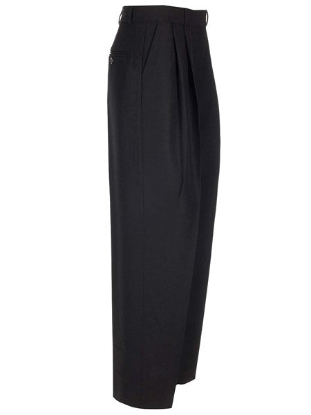 Pantalone vita alta con pince