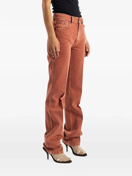 Jeans a vita alta e gamba dritta