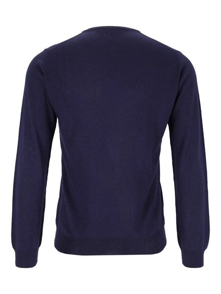 Maglia girocollo in cashmere e seta
