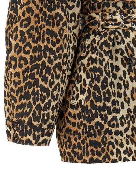 Trench corto Duchesse stampa animalier