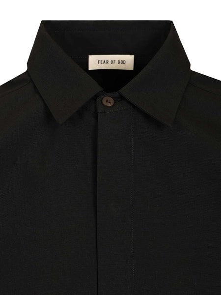 Camicia in cotone e lana