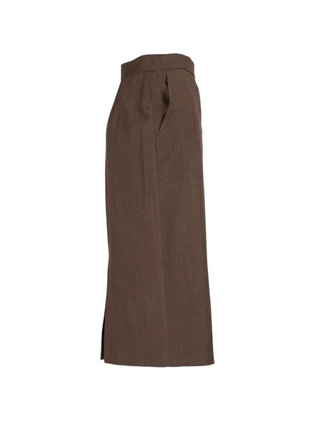 Gonna tubino in gabardina di lana