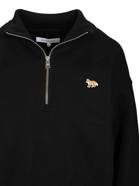 Felpa con mezza zip