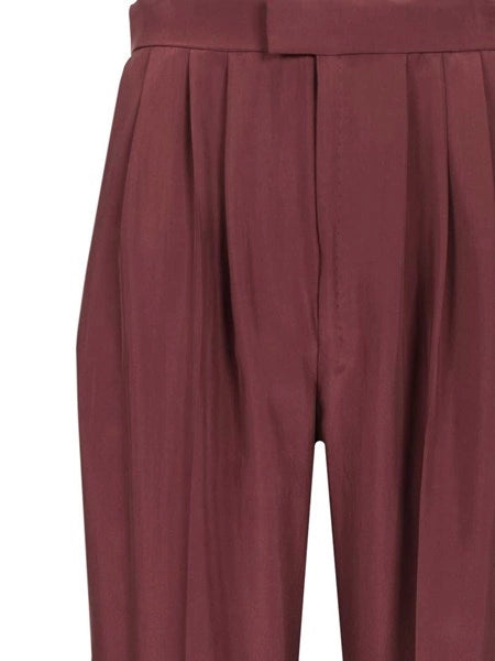 Pantaloni in seta habutai