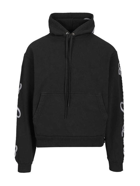 Felpa con cappuccio oversize Cursive