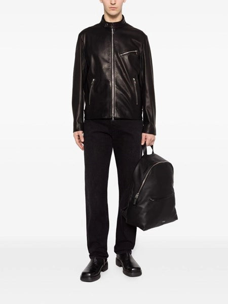 Giacca biker in pelle