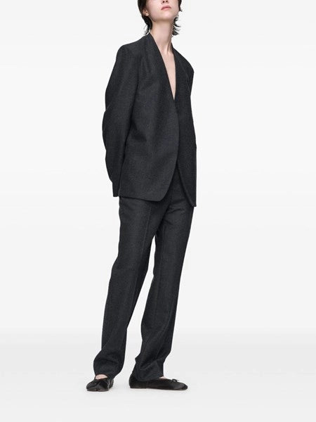 Pantaloni dritti in lana