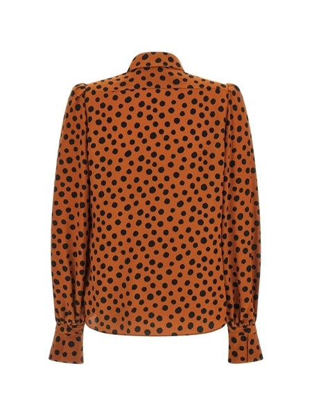 Camicia con stampa a pois