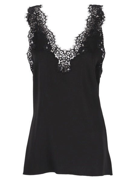 Top  con dettagli in pizzo