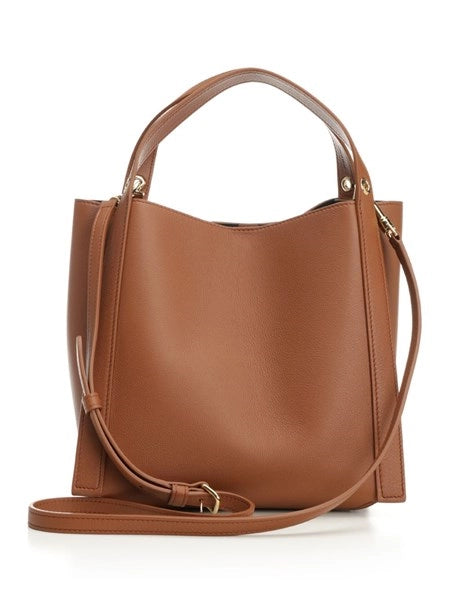 Borsa a cubo piccola in pelle