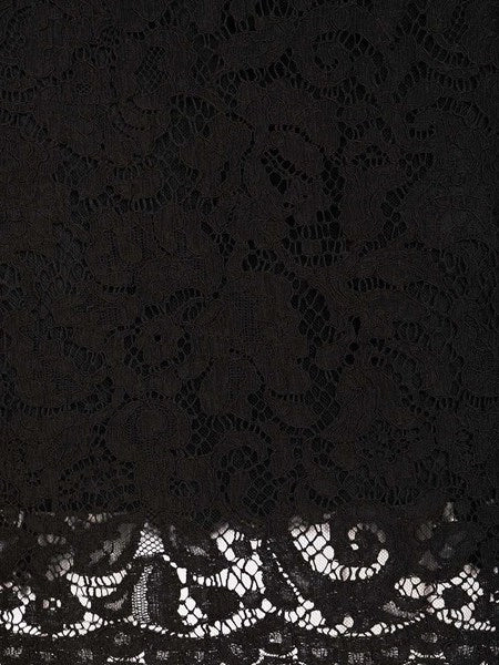 Gonna midi in pizzo stretch