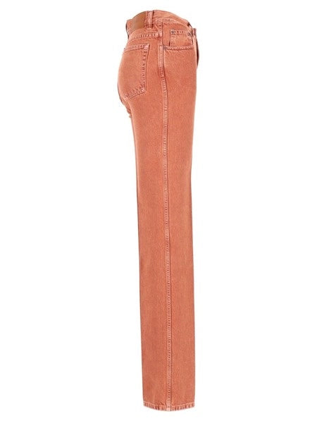 Jeans a vita alta e gamba dritta
