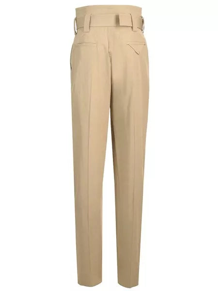 Pantaloni vita alta con cintura