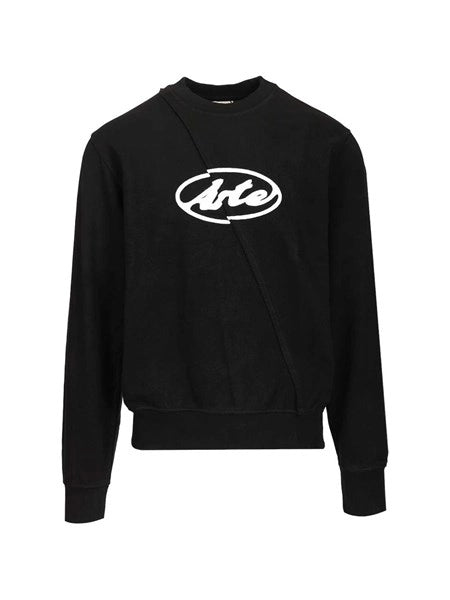 Maglione con ricamo del logo circolare