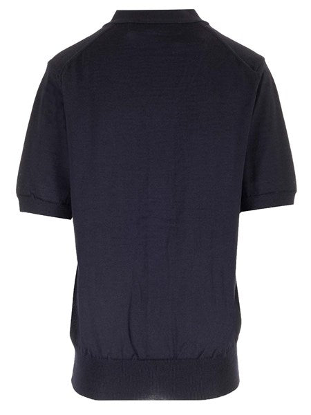Cardigan blu a maniche corte