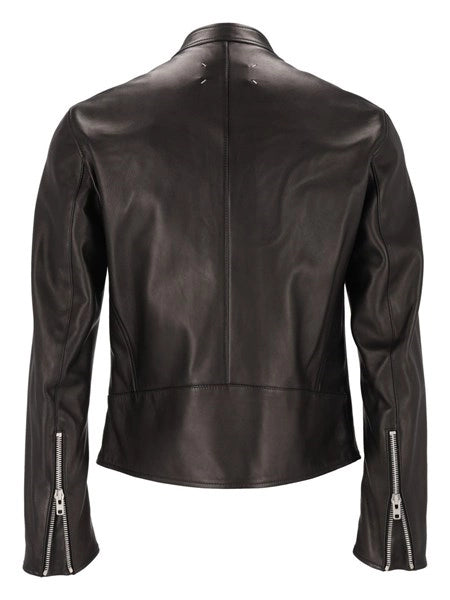 Giacca in pelle 5-zip